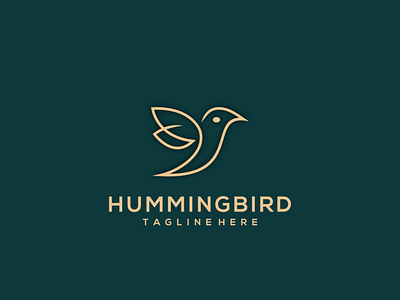 HUMMINGBIRD design logo concept bird