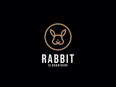 RABBIT design logo animal animation brand branding company design elegant illustration logo ui