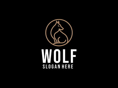 WOLF LOGO animal animation brand branding company design elegant illustration logo ui
