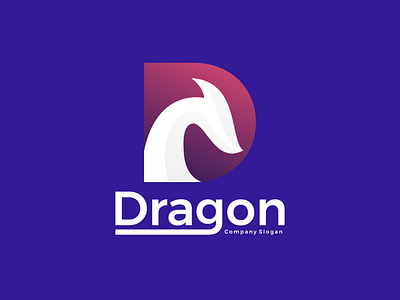 Letter D + Dragon combiantion logo animal animation brand branding company design elegant illustration logo ui