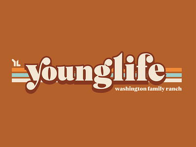 younglife badge color graphic handtype illustration ministry northwest orange pacific northwest rust tshirt type washington family ranch younglife