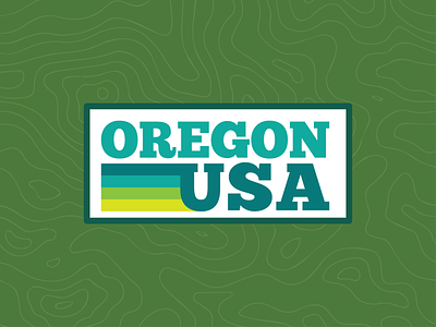 Oregon, USA badge blue color design illustration northwest oregon outdoors pacific northwest type