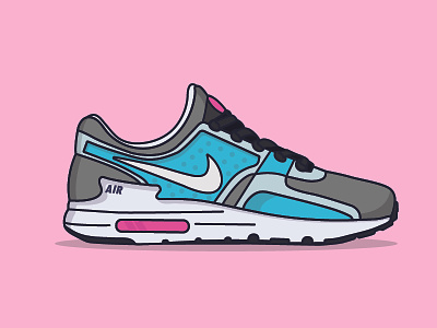 Nike Air Max air max baby pink blue color illustration nike pink shoes