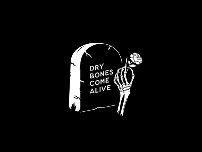 Dry Bones cass christ flash flash tattoo flower grave illustration illustrator jesus jesus christ lyric rip skeleton song tattoo tombstone