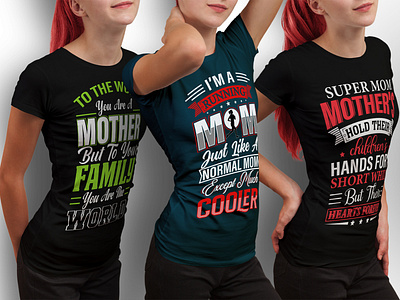 Mother's day t-shirt design bundle.