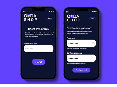 codashop reset password ui