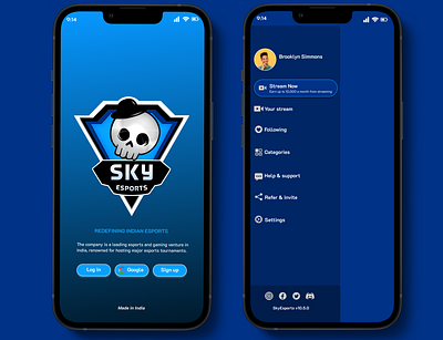 Skyesports app just imagine ui #1 adobe xd figma new one skyesports ui uiux