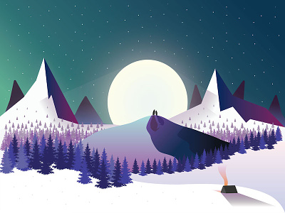 Merry Christmas from Inktrap! arctic card christmas illustrator merry christmas penguin print vector winter