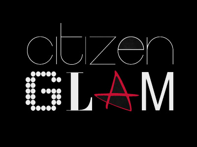 Citizen Glam Logo brand branding design font glam logo outdated style typeface