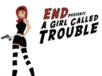 A Girl Called Trouble 60s animation cartoon cd design character design design illustration illustrator old movie spy vintage