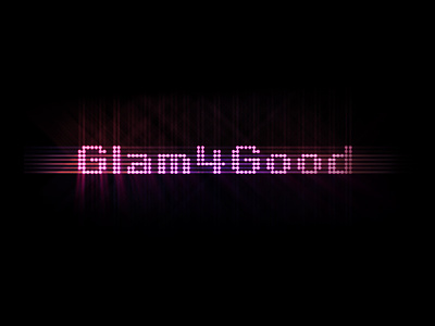 Glam4good Logo design black branding design glam good lights logo nonprofit purple