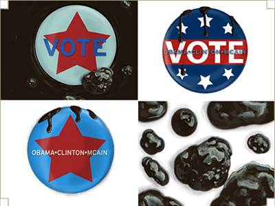 Slinging Mud designs for Election clinton design election illustration mud obama photoshop politics star vote