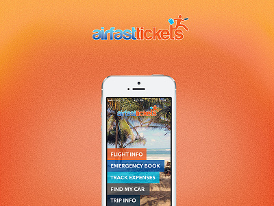 AirFasttickets - Iphone App Design advertising airfasttickets app banners brand campaign concept design iphone mobile orange travel