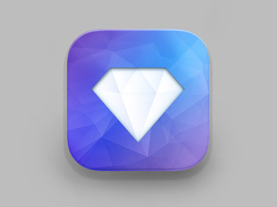 Diamond Iphone App Icon app icon blue diamond iphone purple stone white
