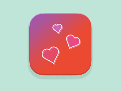 iphone Dating App Icon Concept concept dating app heart icon iphone love red valentine