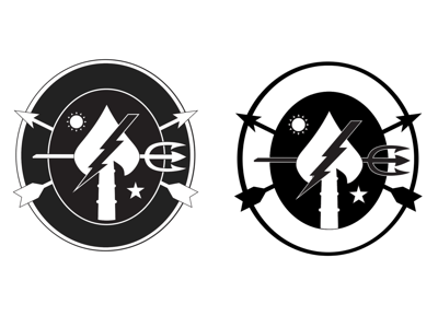 WIP - Military Logo arrow black and white brand logo military spear