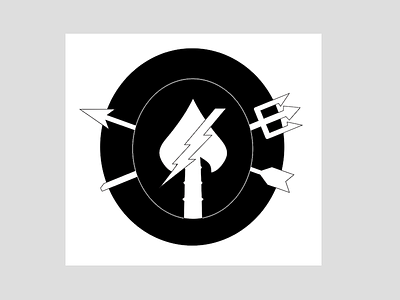 Logo WIP black white graphic logo spear wip