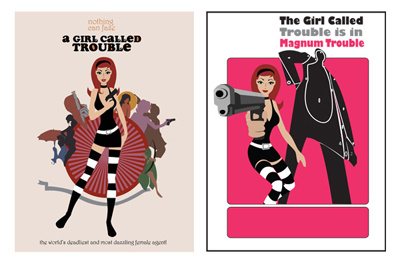 A Girl Called Trouble illustration movie poster