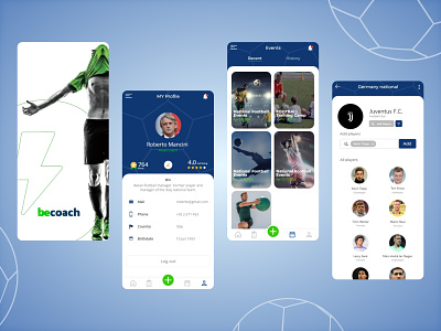 BeCoach mobile app & Backend razrcorp uiux