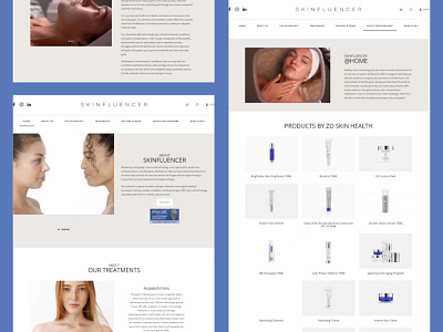 Skin-Fluncer Informative Website design dubai razrcorp ui uiux