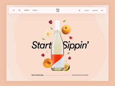 Rose All Day clean design ecommerce fruit graphic desgin minimal type ui web wine wine branding