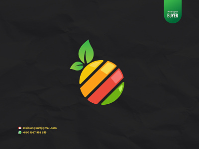 Fruit Logo branding design fruit fruit logo graphic design icon leaf logo sakibongkur studiotit vector