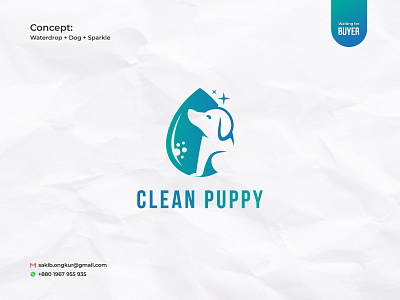 Pet Cleaning Logo abstract logo brand identity branding cleaning logo dog logo graphic design pet cleaning logo pet logo sakib ongkur studiotit vector