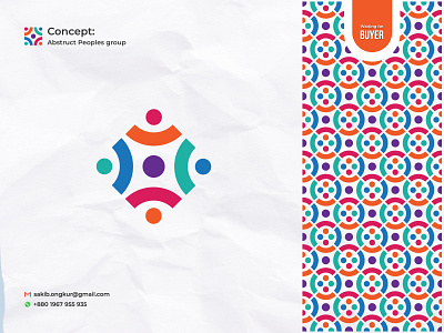 Abstract Group logo branding design graphic design group group logo group of people logo pattern people sakib ongkur studiotit united unity logo vector