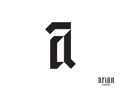 The letter ( آ ) in the letter A. for arian kitchen cabinet