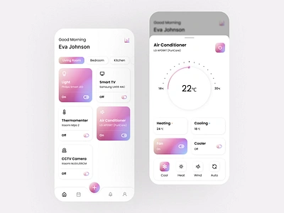 Settings - Daily UI 007 app appdesign dailyui dailyui007 design figma gradient ios light theme mobile mobile app mockup settings smart home smarthome ui uidesign userinterface ux