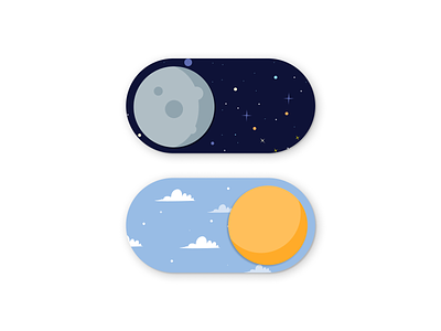 Off/On Switch - Daily UI 015 dailyui dailyui015 dailyuichallenge day design figma illustration moon night off offon on sun switch switch button toggle toggle switch ui uidesign