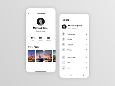 Profile adobe android appdesigne black branding clean designer designinspiration freelancer graphic design ios mockup modern profile settings ui ui8net 3d imac apple mockup ux website xd