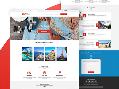 Travel design mobile nature navigation site tourism travel ui ux web