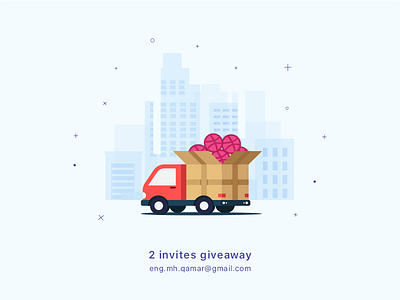 Dribble Invitation 3 ball debuts draft dribbble firstshot gift giveaway illustration invitation member new welcome