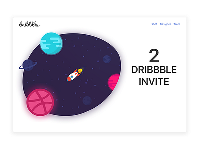 Dribbble invitations cosmos dribbble illustration invites mbe planet space sphere ui univers ux web