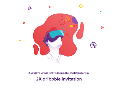 Dribbble Invitation design dribbble illustration invitation vr