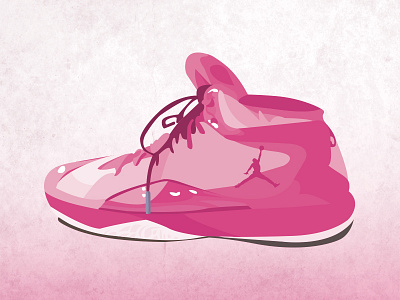 MJ's Dribbble Debut basketball carolina illustration jordans jumpman mj pink shoes streetwear unc