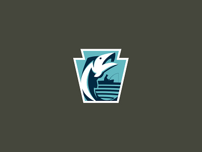 Government Fishy. agency boat branding concept covid fish government icon keystone mark