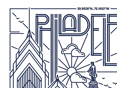 Philly Print Preview blue brotherly love cities clean collaboration lettering pa philadelphia philly poster print screen print