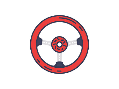 Donut Drivez Alternative blue car clean donuts joke logo modern red type wheel