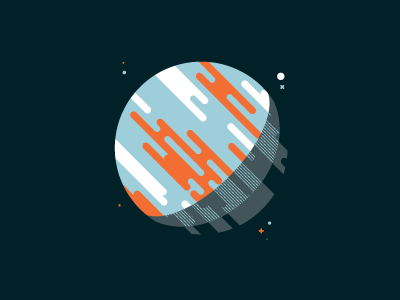 Skillshare Project - DKNG Class Planet blue dark dkng halftones orange patterns planet skillshare space