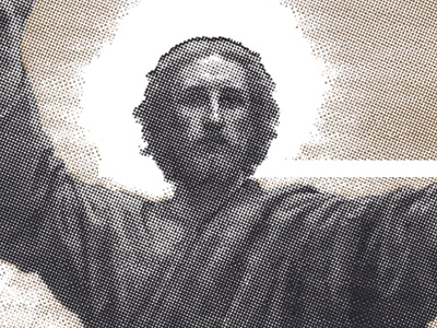 He Is - Series Graphics black church creatives gold halftone jesus white