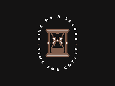 Time For Coffee chemex coffee enamel pin logo time type