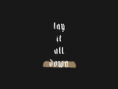 lay it all down. lyrics paint spraypaint type united pursuit worship