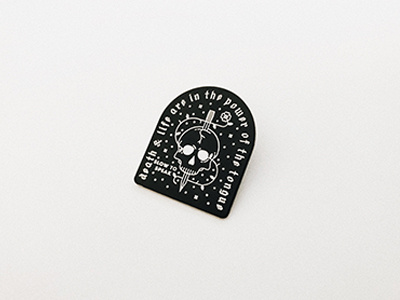Death & Life Pin black enamel pin flower iphone monogram pin proverbs skull sword wisdom