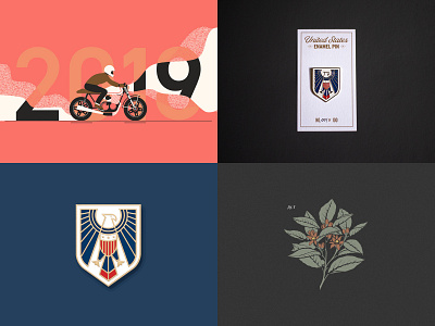 2018 - All the cool kids are doing it. cafe racer enamel pin flowers foliage illustration motorcycle pins plants