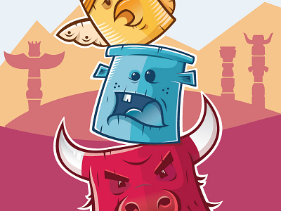 Totem Game Concept app character design game illustration mobile