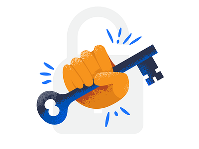 Forgot your password? illustration key lock password unlock