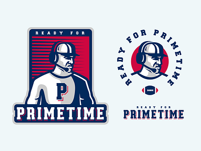 Primetime badge badge logo football vector