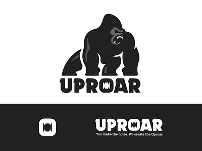 Uproar Gorilla branding gorilla gorilla logo icon illustration logo logotype roar vector